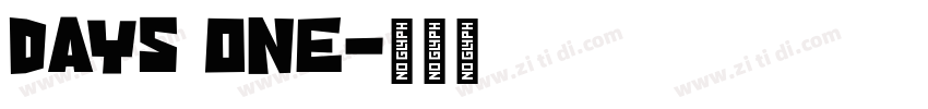 Days One字体转换